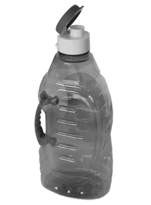 Kuber Industries Tranasparent Platic Water Bottle with Handle, 1500ml- Pack of 3 (Black)-50KM01875