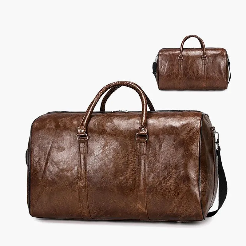 Large Leather Duffle Bag for Travel