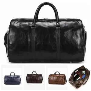 Large Leather Duffle Bag for Travel