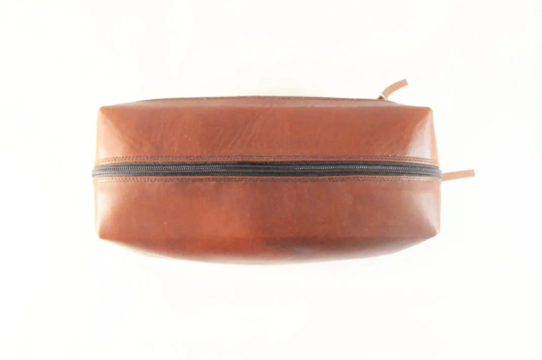 Leather Cosmetic & Toiletry Bag