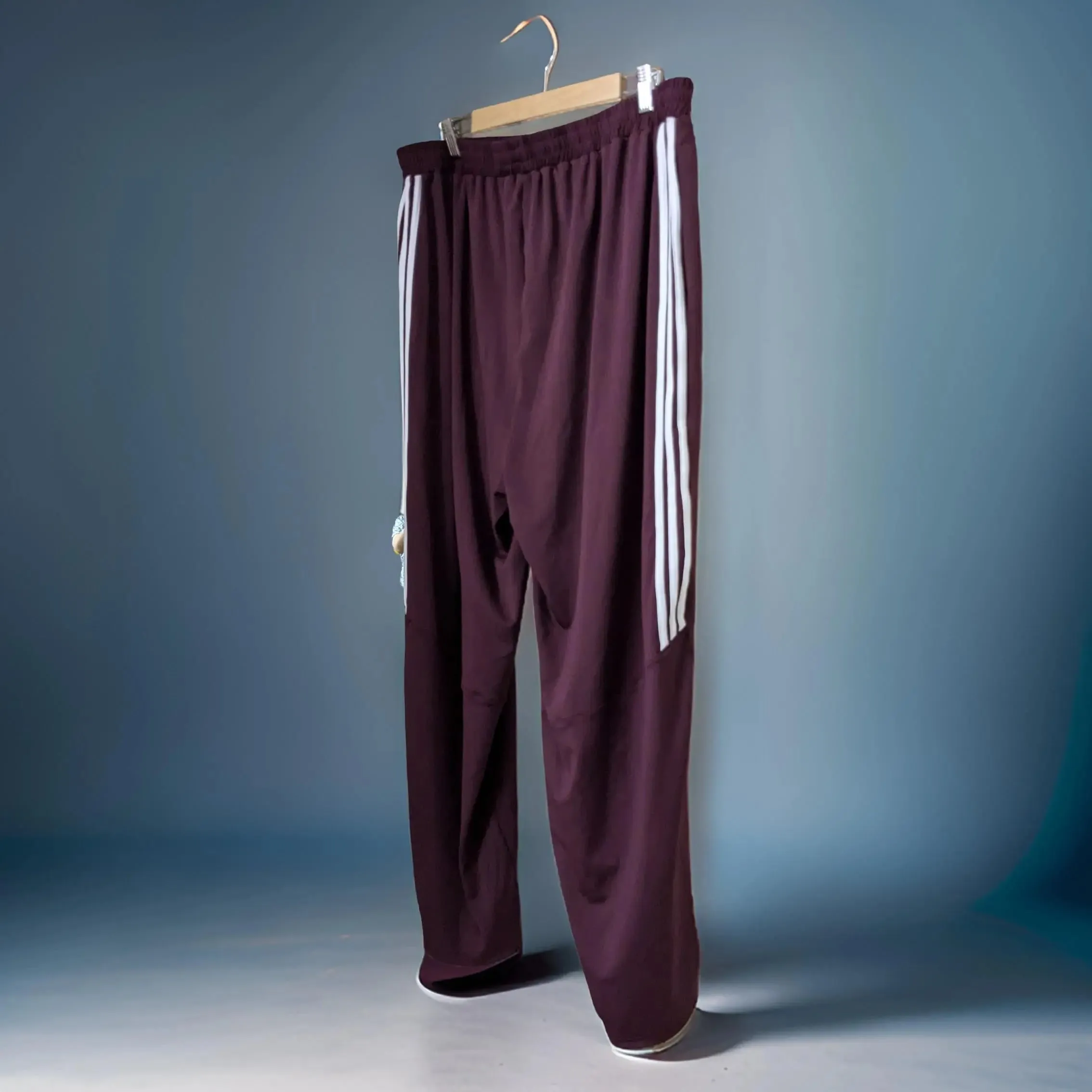 Maroon Striped Joggers/Track-pants