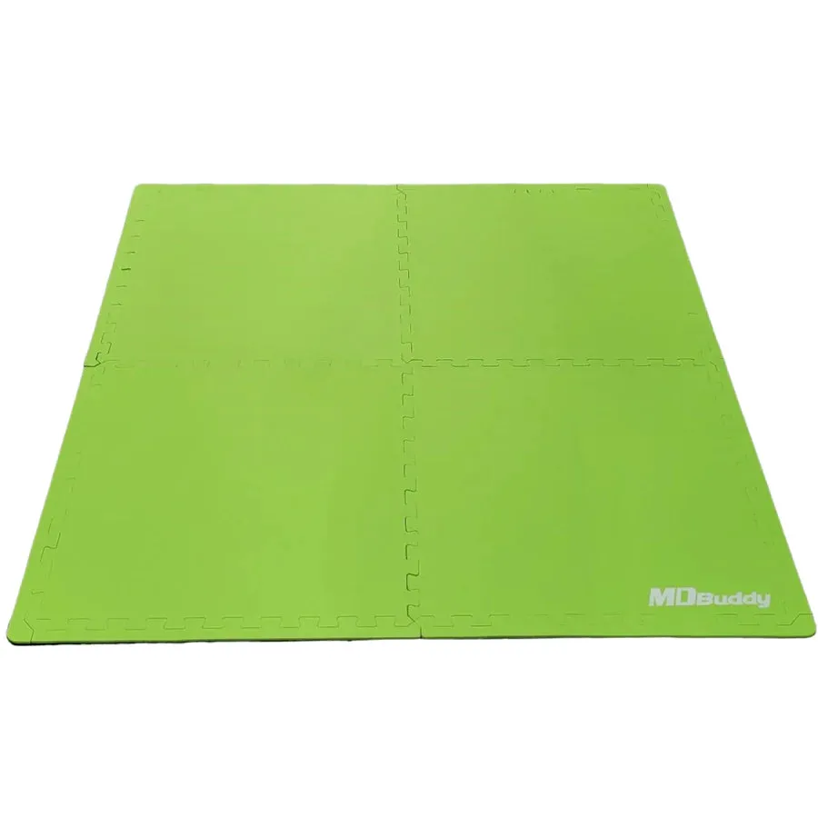 MD Buddy Interlock Judo Mat 2' x 2' - Set of 4 (Black / Green)