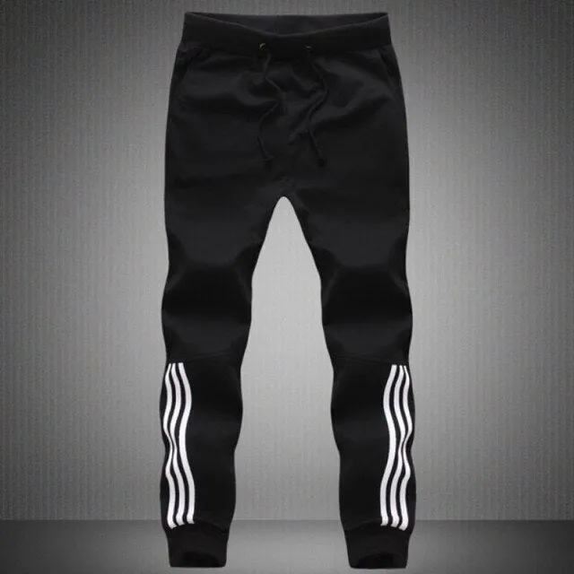 Mens Casual Striped Jogger Pants