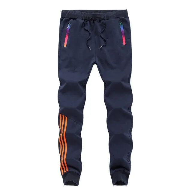 Mens Casual Striped Jogger Pants