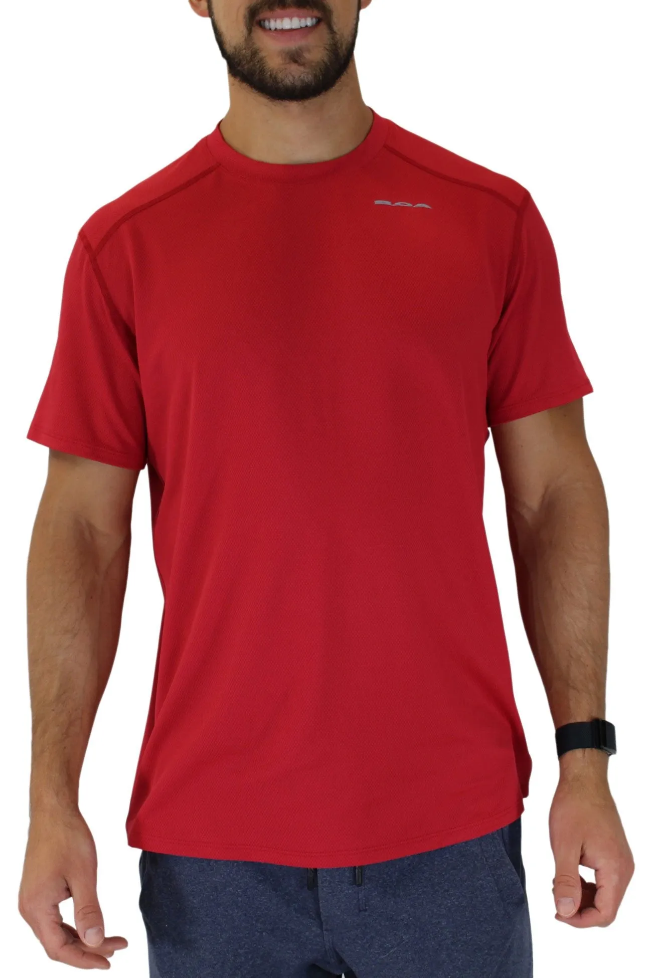 Men's Versatex Canyon Short Sleeve Running Shirt - Red