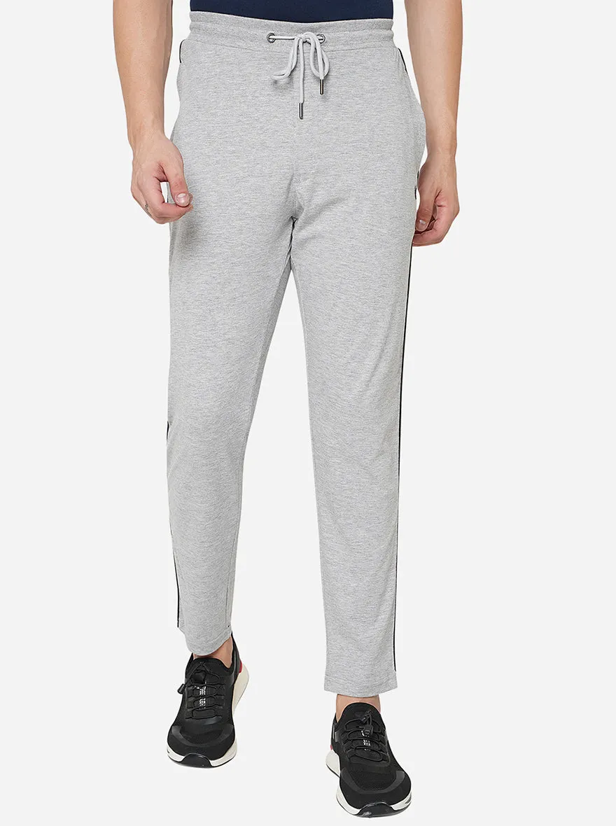 Mid Grey Solid Regular Fit Track Pant | Greenfibre