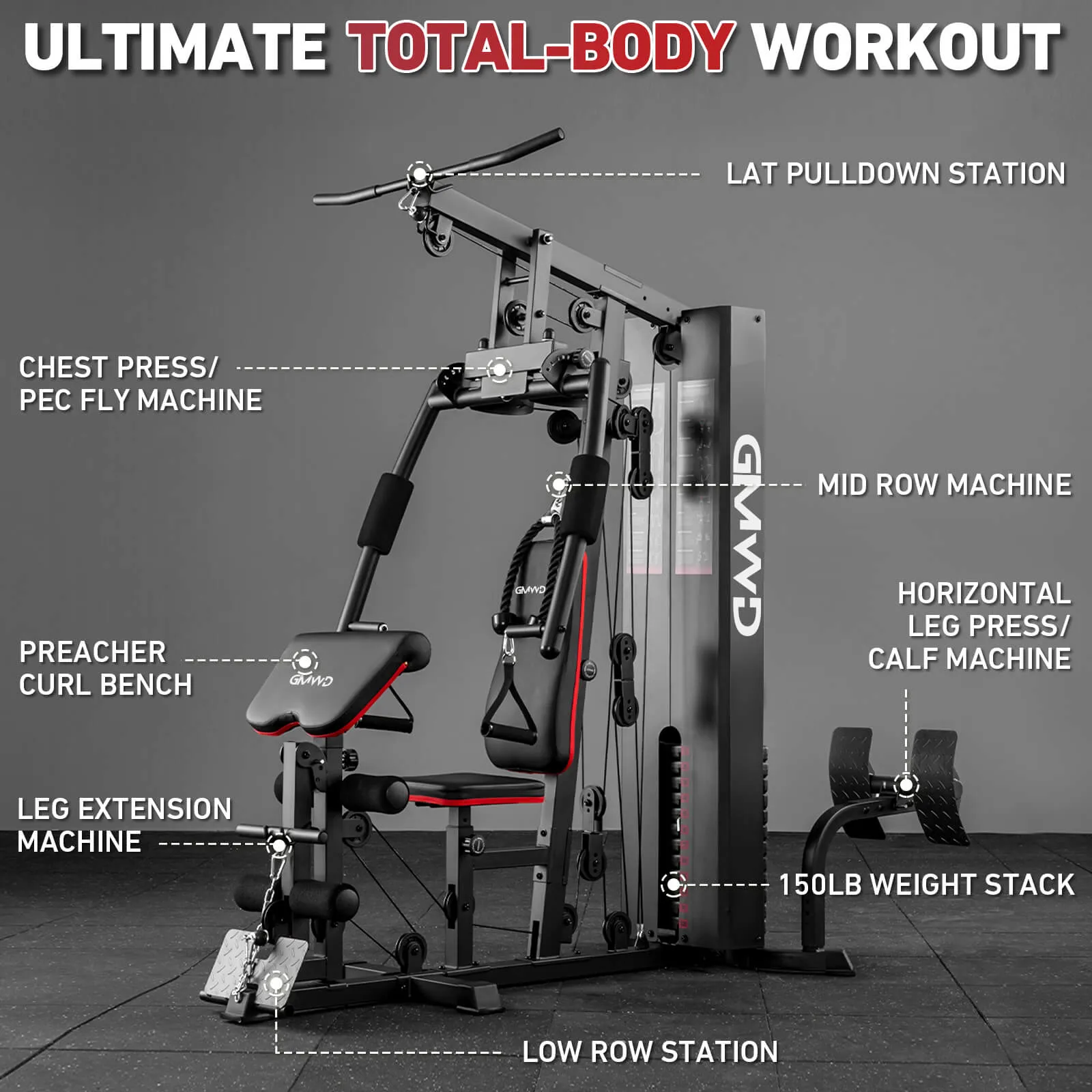 Multi Gym Station with Weight Stack HGS