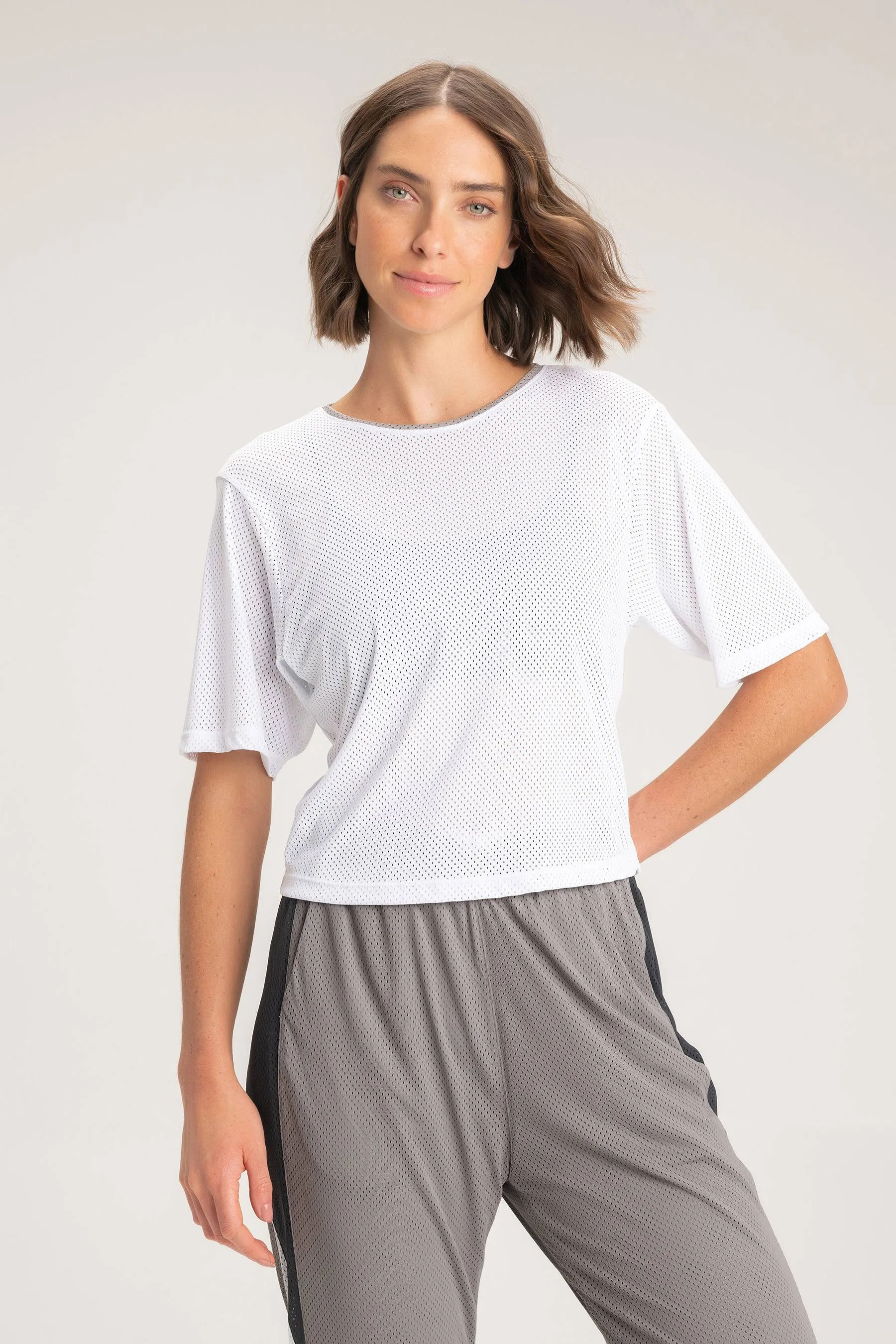 Net Cropped T-Shirt