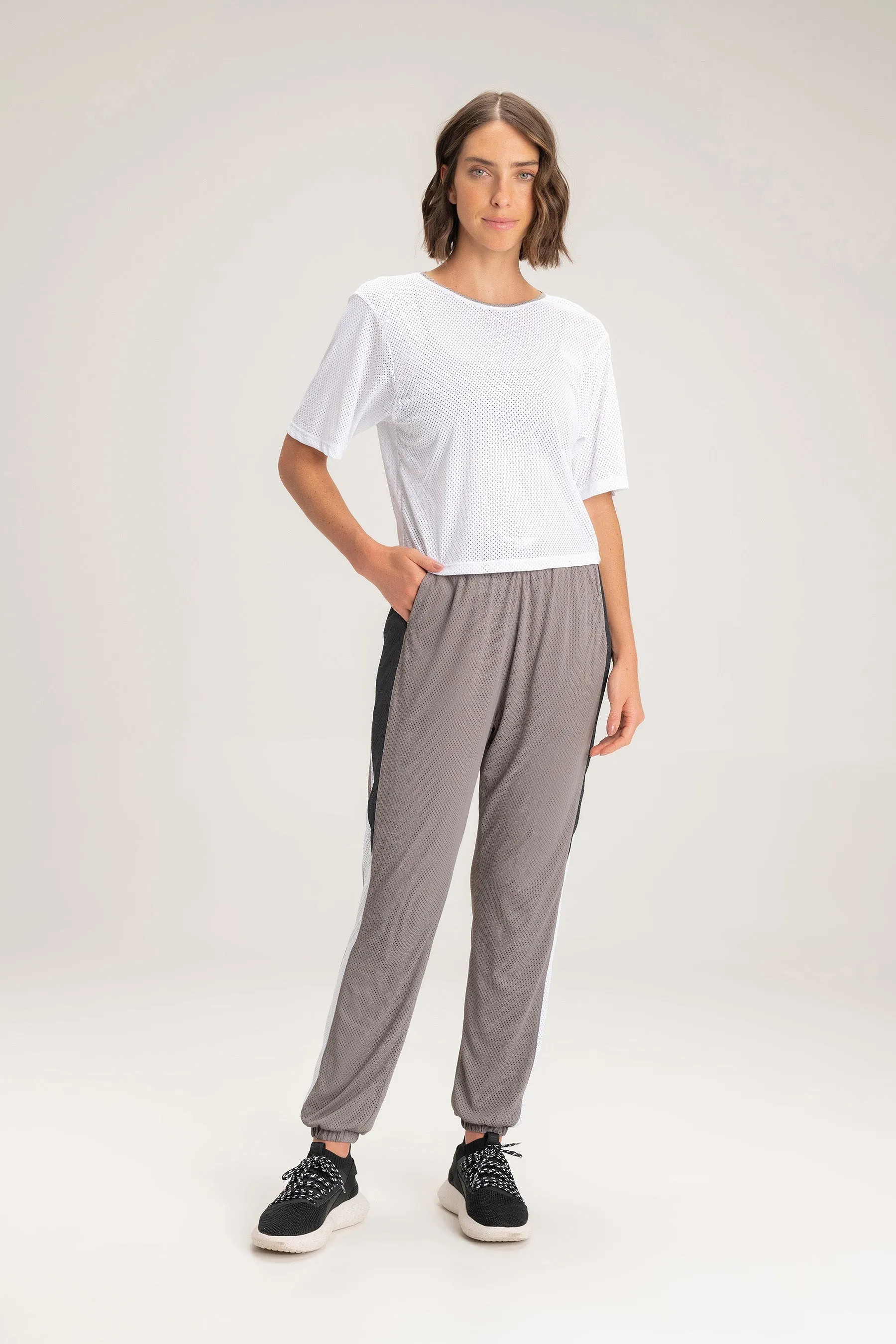 Net Cropped T-Shirt