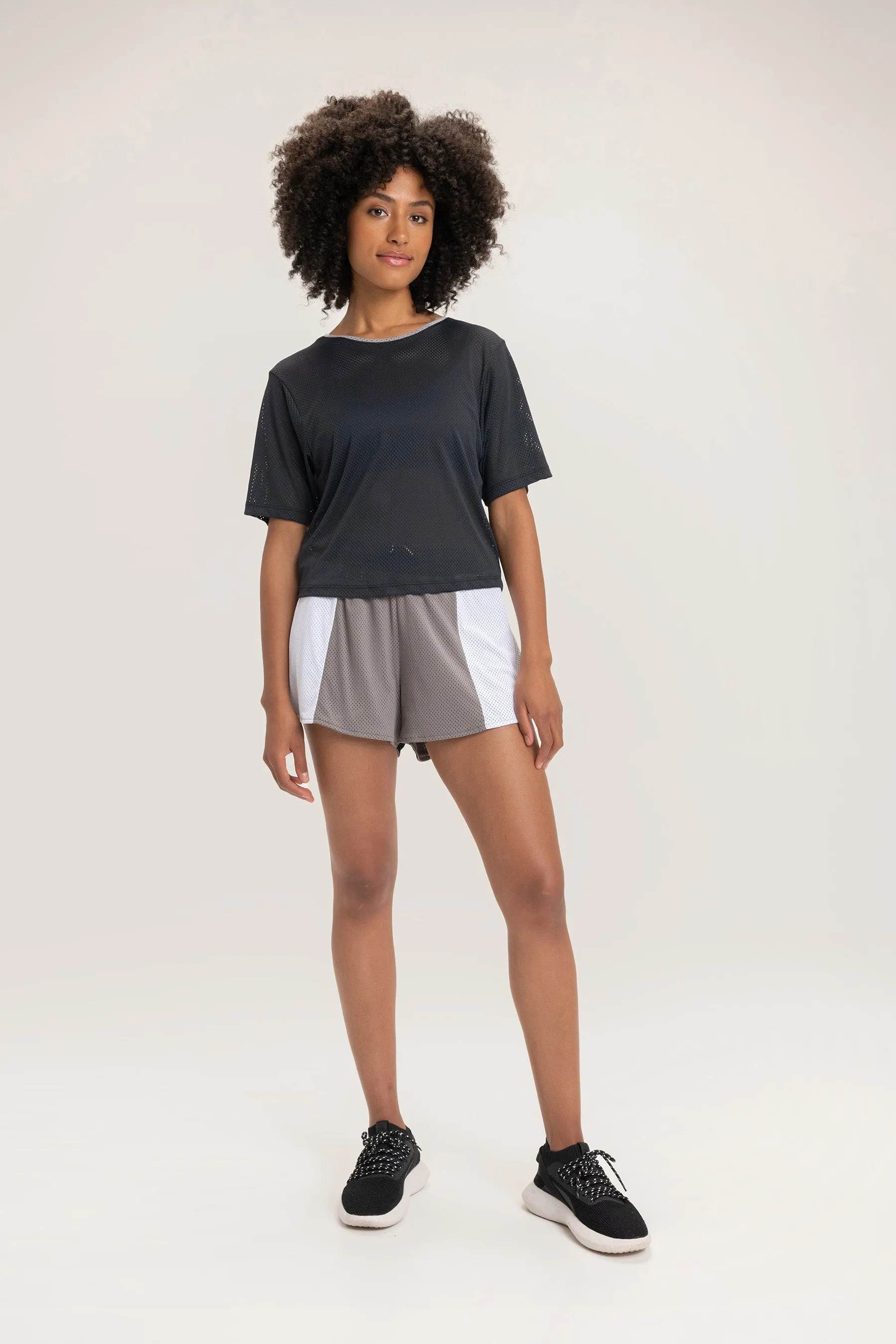 Net Cropped T-Shirt