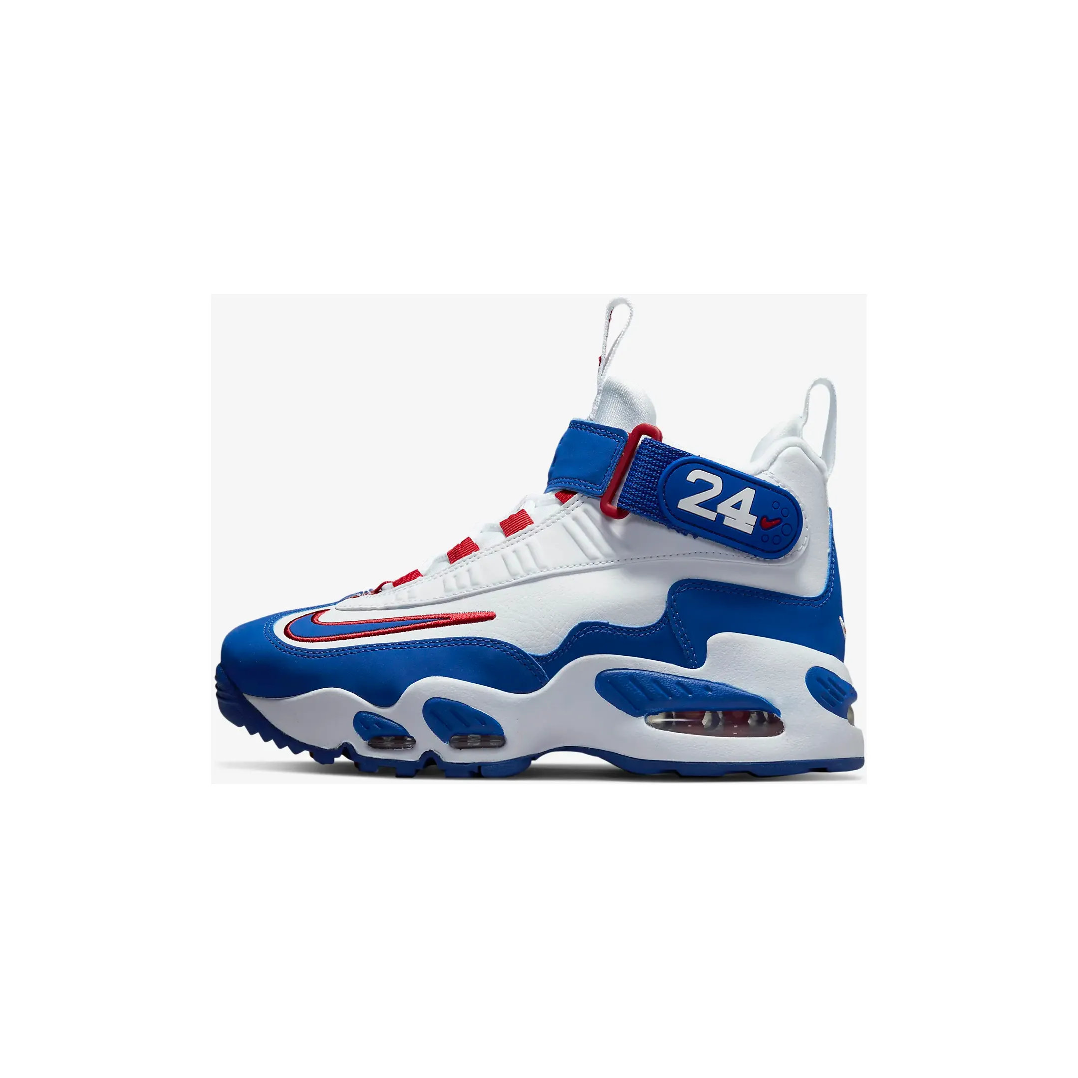 Nike Kid's Air Griffey Max 1 Shoes - White / Gym Red / Old Royal