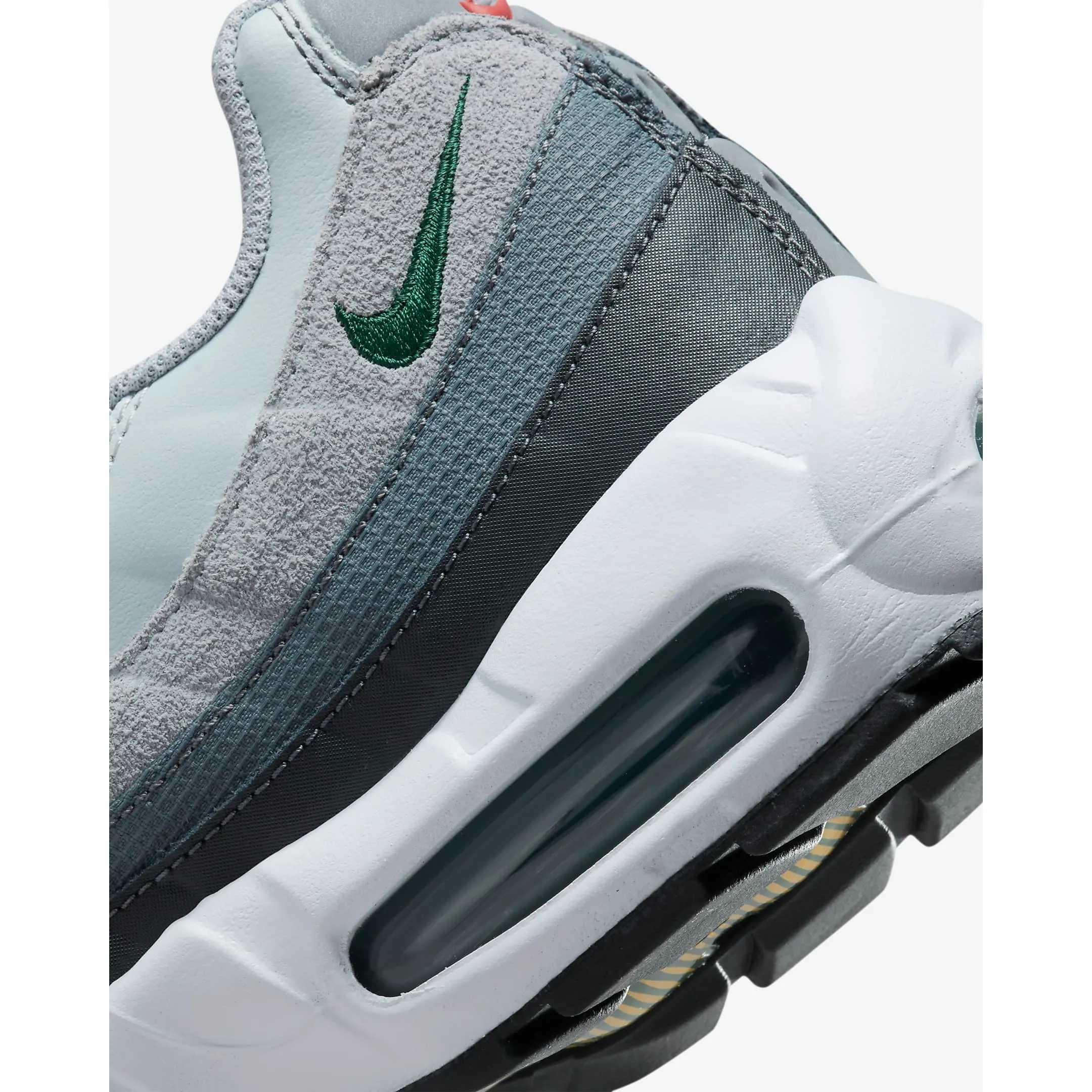 Nike Men's Air Max 95 Shoes - Pure Platinum / University Gold / Cinnabar / Gorge Green