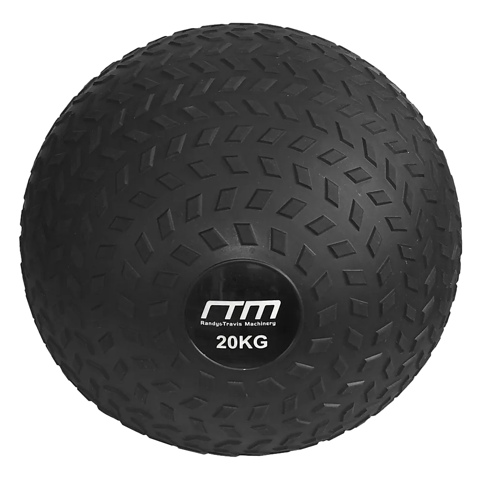 Non-Bounce 20kg Tyre Slam Ball, Textured Grip, Black