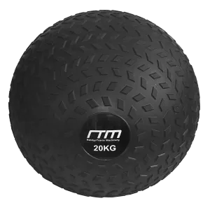 Non-Bounce 20kg Tyre Slam Ball, Textured Grip, Black