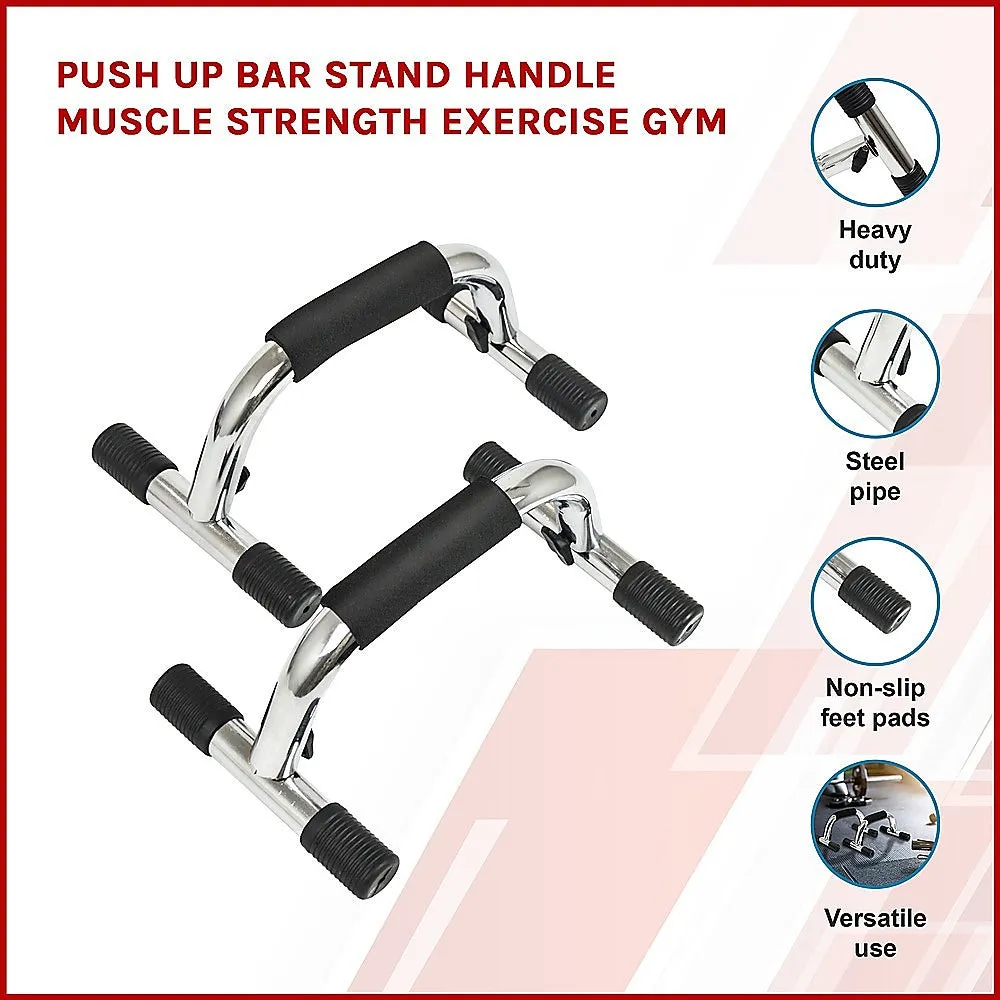 Non-Slip Steel Push Up Bar Stand Set with Foam Handles