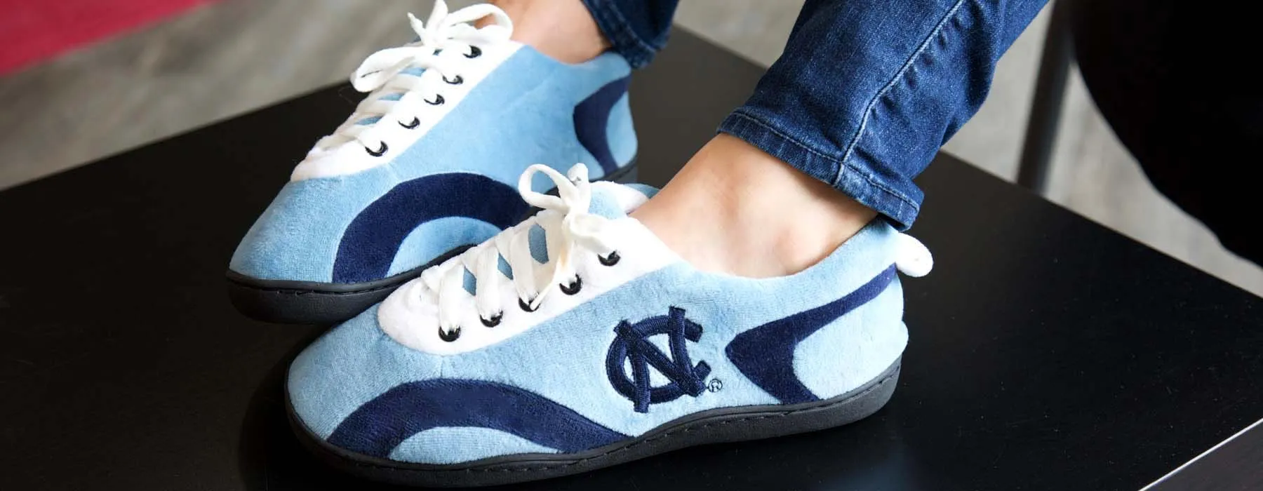 North Carolina Tar Heels All Around Rubber Soled Slippers