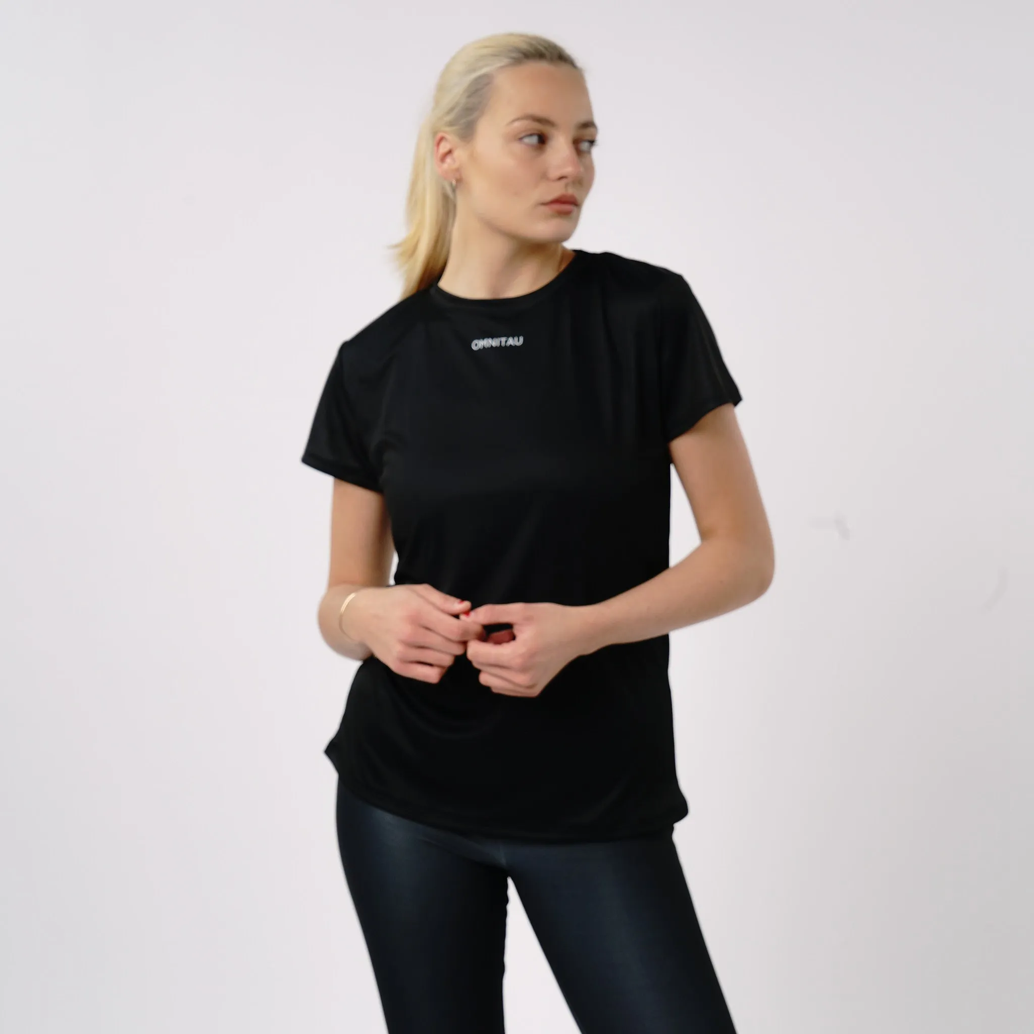 Omnitau Women's Inspire Performance Crew Neck Short Sleeve T-Shirt - Black