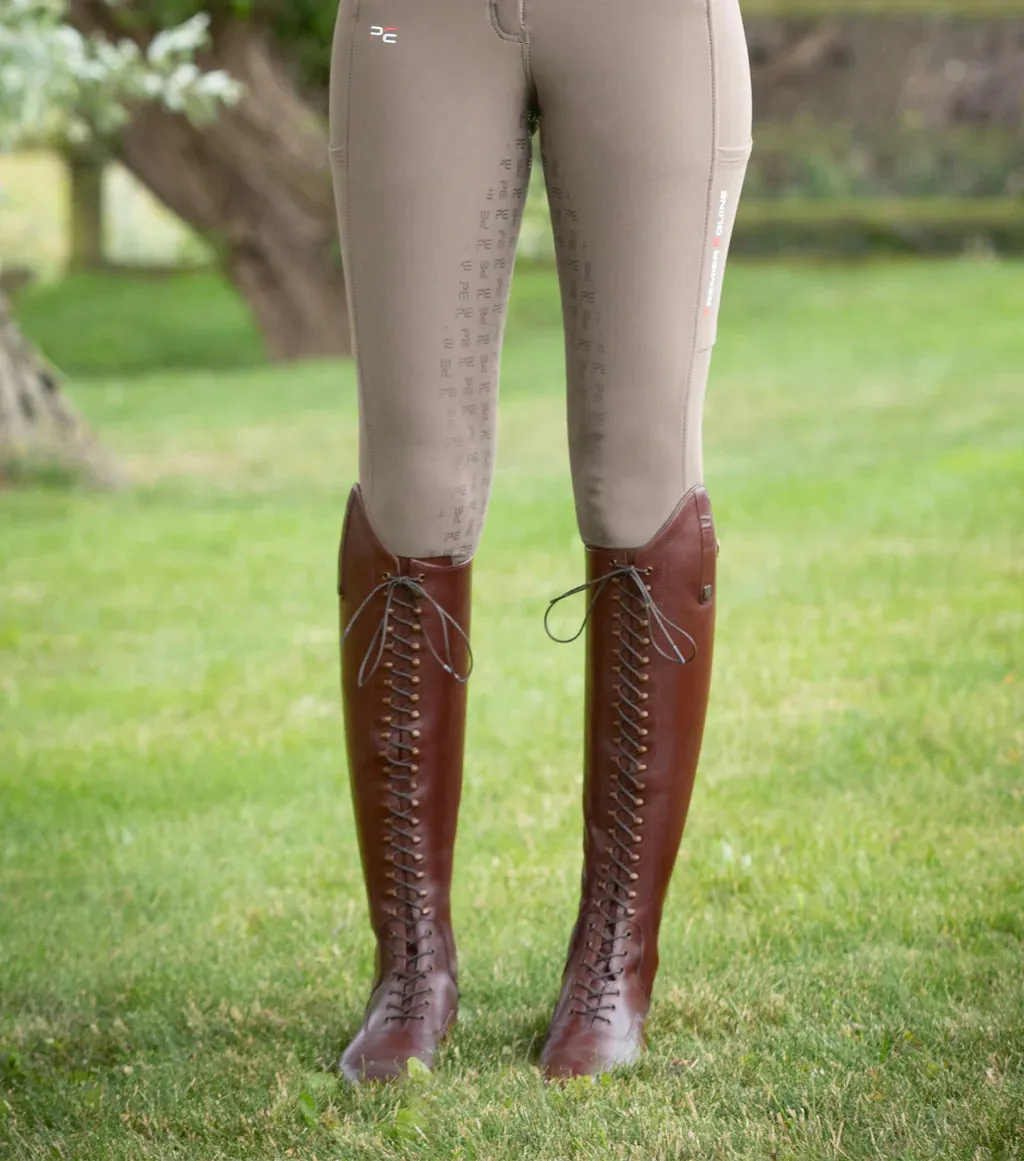 Premier Equine Maurizia Ladies Lace Front Tall Leather Riding Boot