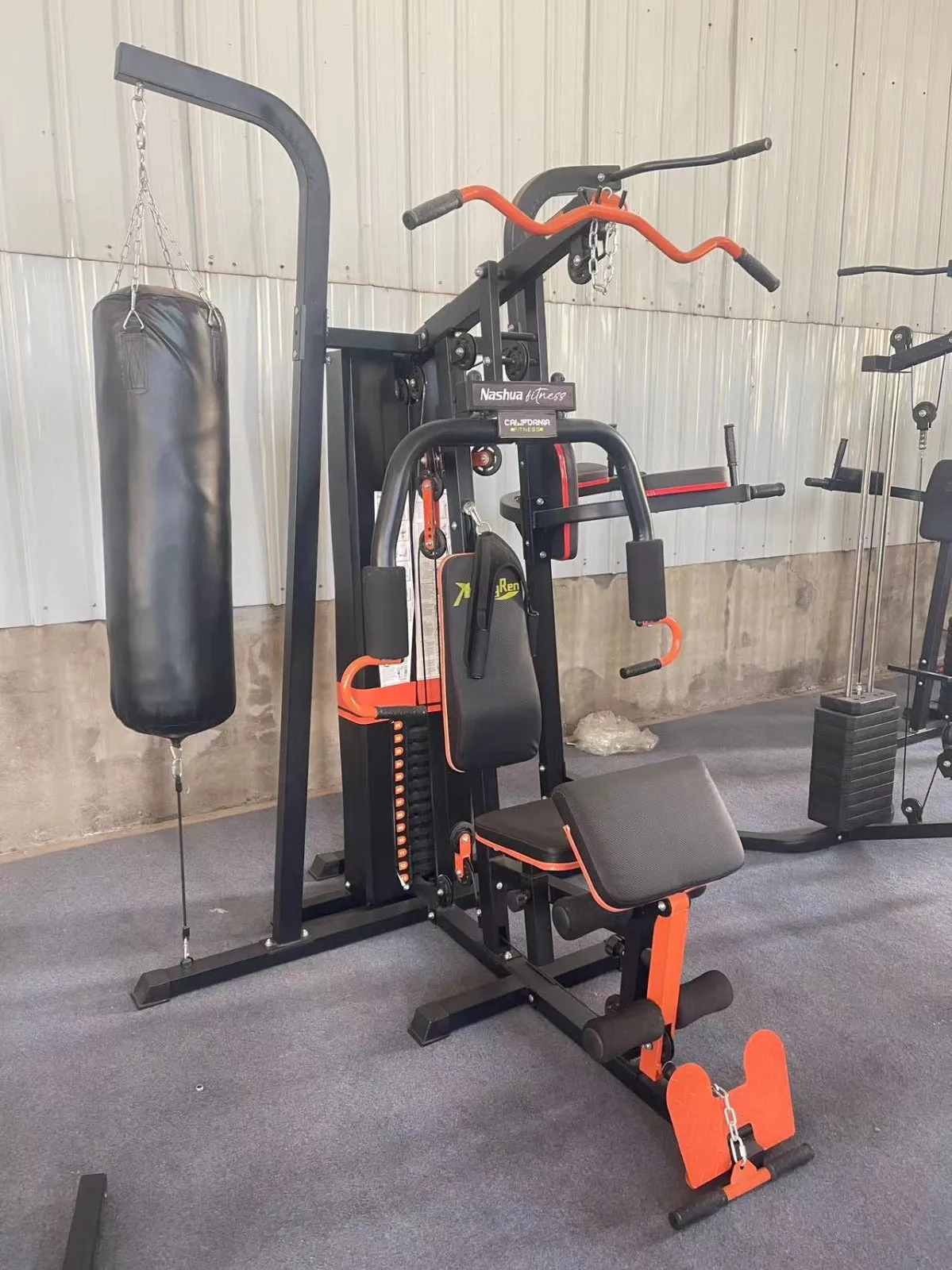 Pro Three Station Multi-Gym with Punching Bag