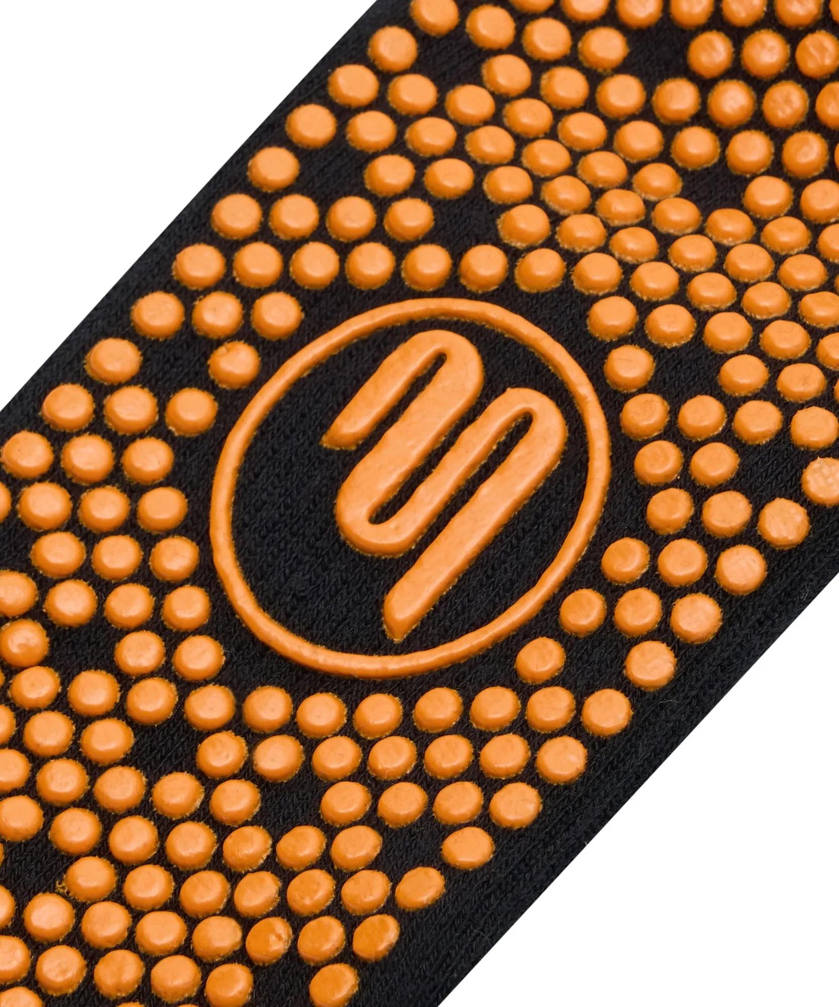 Quarter Crew Non Slip Grip Socks - Pumpkin