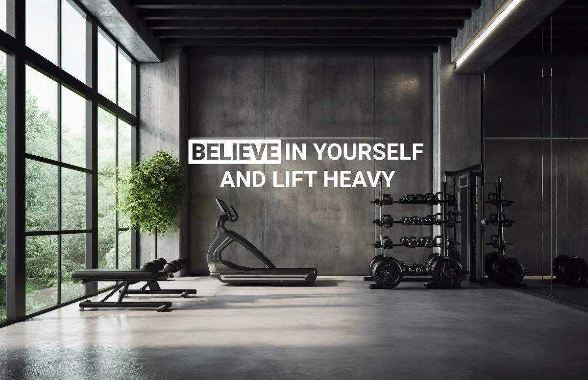 "Believe in Yourself" - Motivational Gym Wall Decal