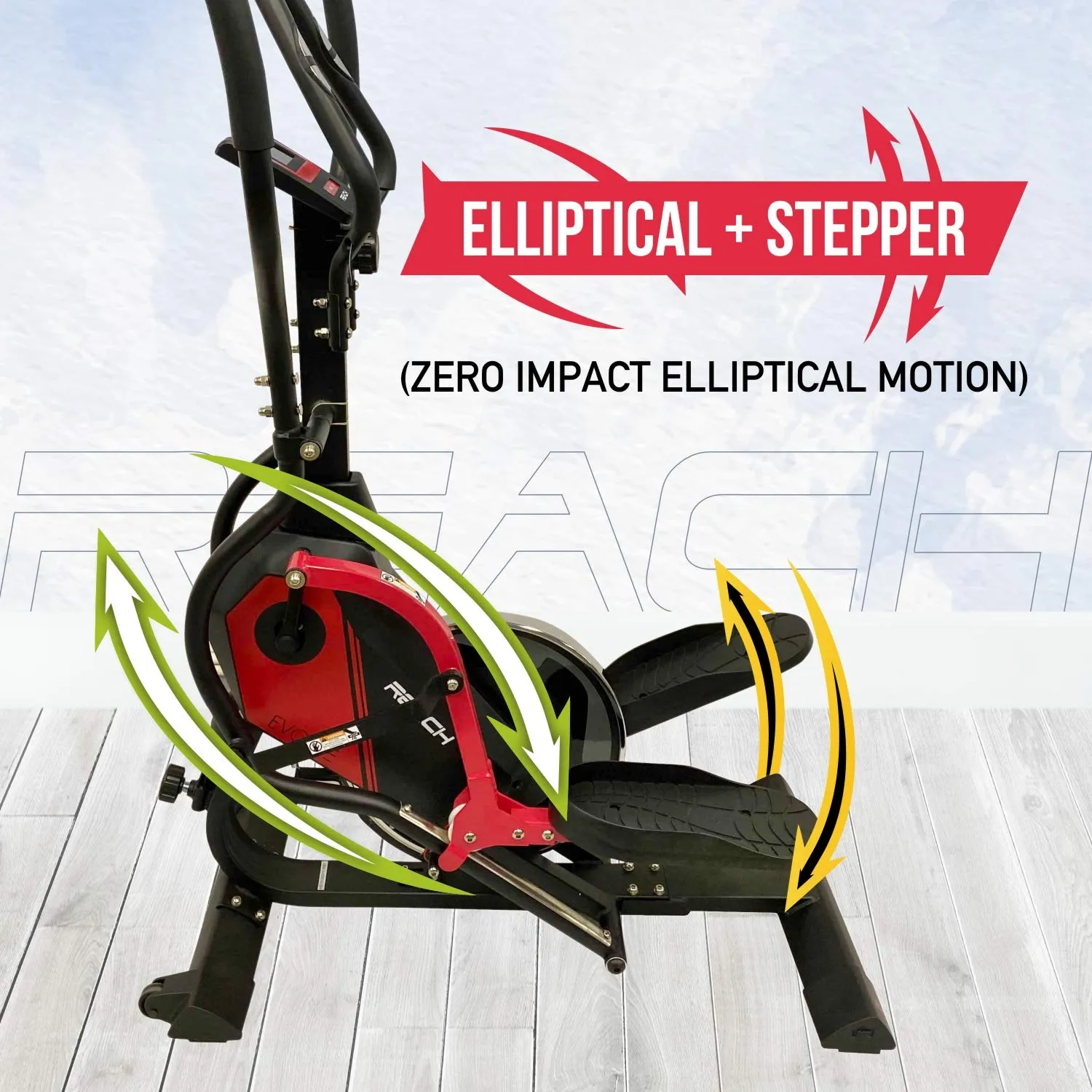 Reach Evolve Elliptical Climber Cross trainer   Stepper | Best Exercise Fitness Equipment for Home Gym (Wool Felt)