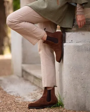 Red Kite Ladies Chelsea boot in Felfrio brown suede  - New