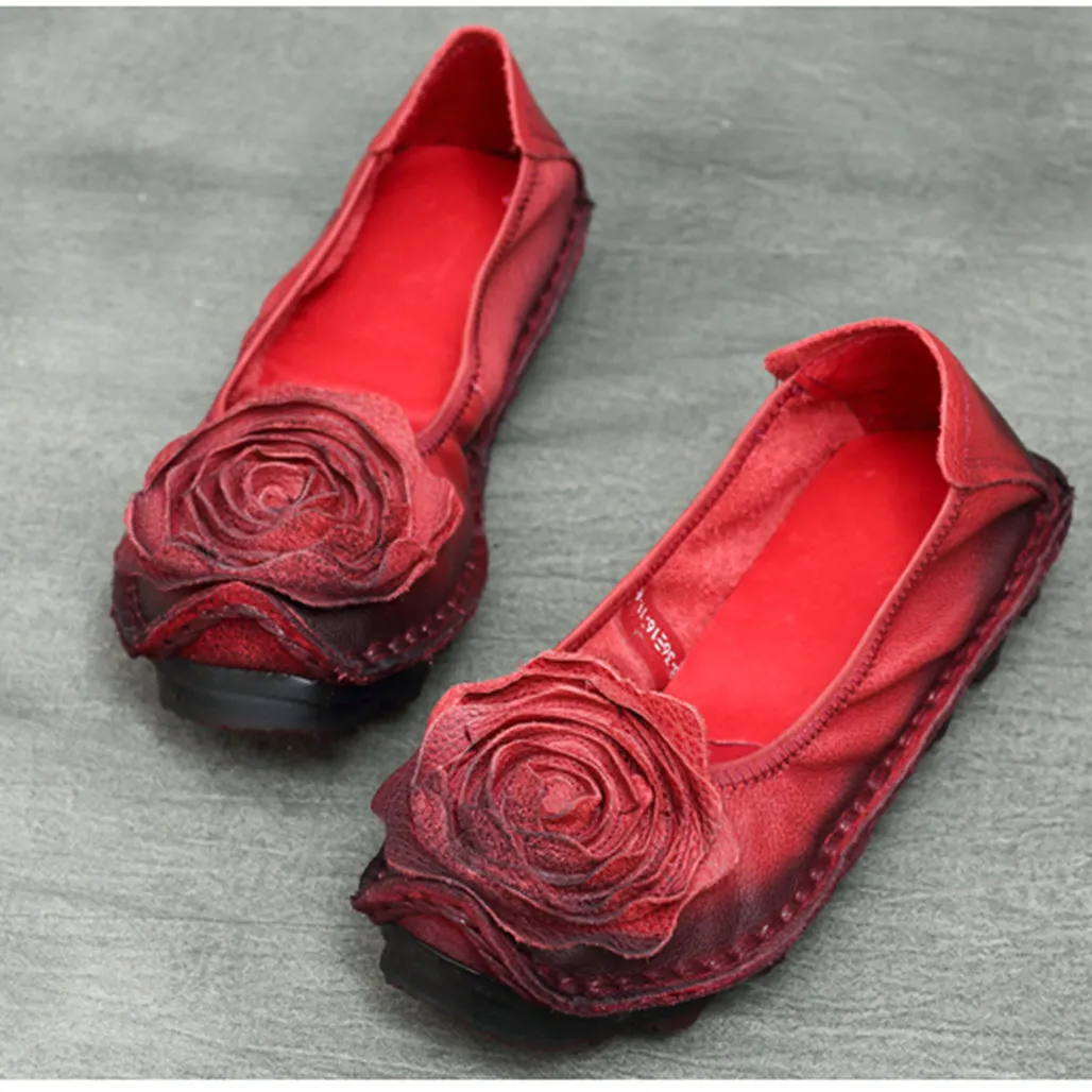 Retro Flower Soft Comfortable Flats | Gift Shoes | 35-43