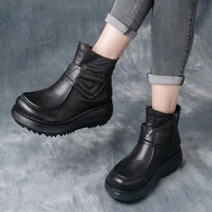 Retro Leather Comfortable Women Boots | Gift Shoes