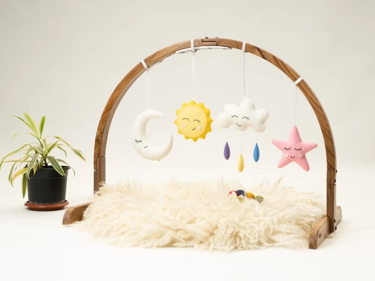 Rocking Potato Arch Baby Activity Gym- Felt Felt Star Sun Cloud