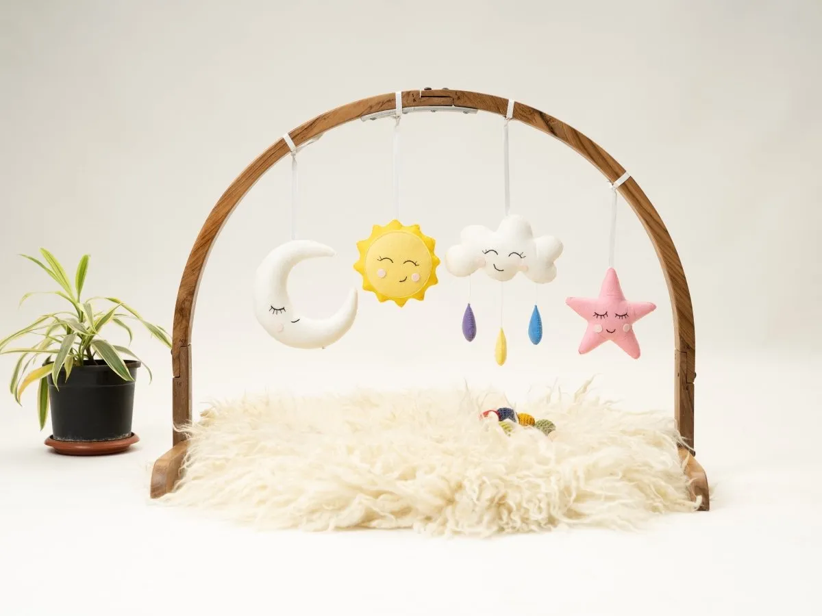 Rocking Potato Arch Baby Activity Gym- Felt Felt Star Sun Cloud