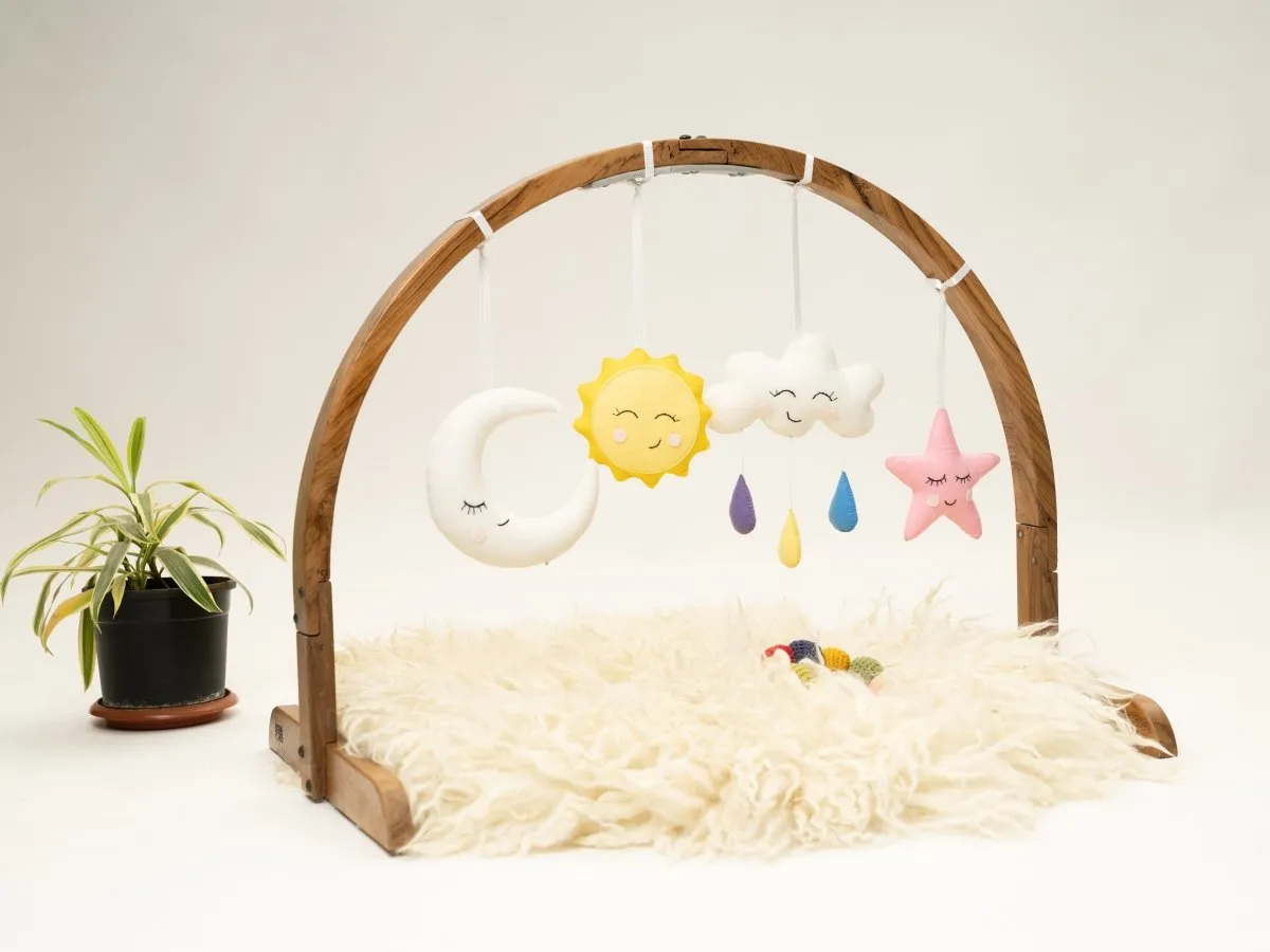 Rocking Potato Arch Baby Activity Gym- Felt Felt Star Sun Cloud