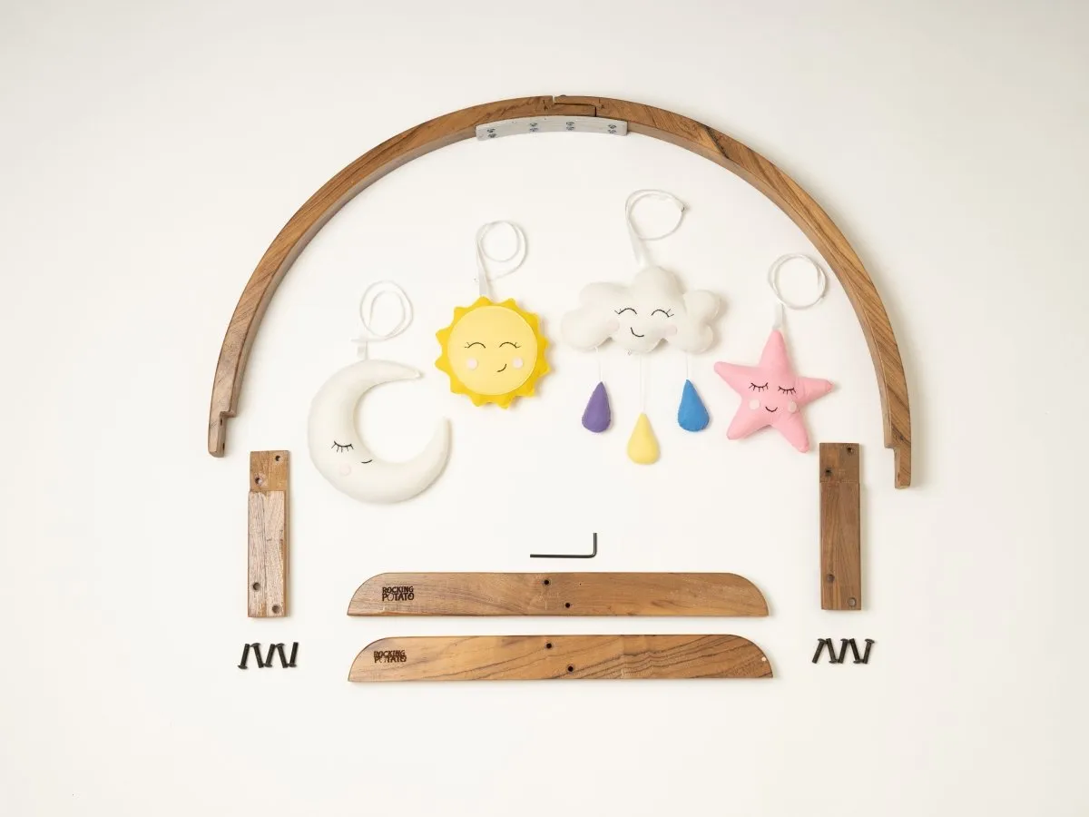 Rocking Potato Arch Baby Activity Gym- Felt Felt Star Sun Cloud