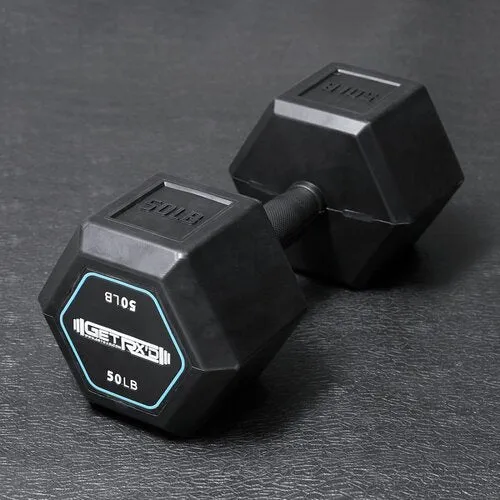 Rubber Grip HEX Dumbbells (Pairs)(Get RX'D)