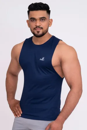 Rudestyle Deep Cut Gym Vest - Navy