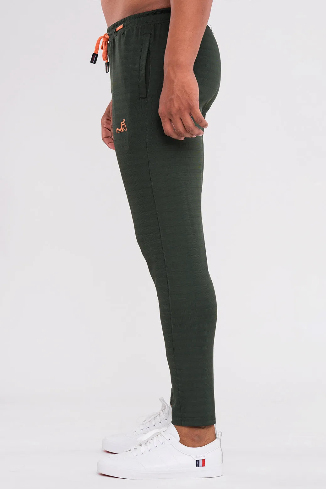 RUDESTYLE POWER TRAINING TRACK PANTS - Olive Green