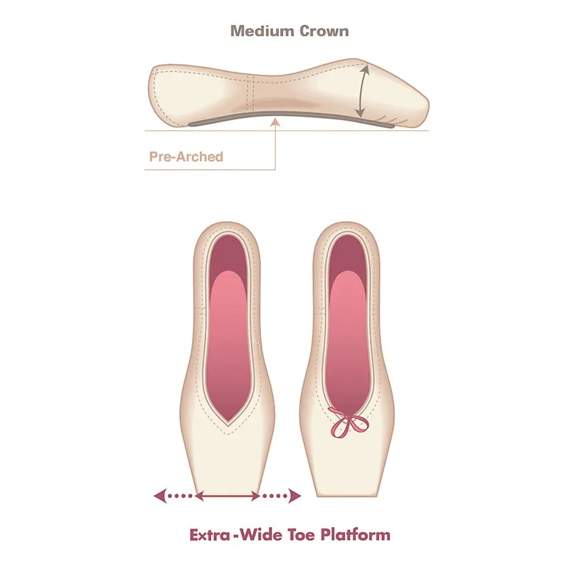 Russian Pointe Muse Pointe Shoes - V-Cut