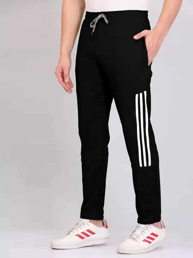 Selvia Men's Knitted Lycra Full Elastic Jogger Track Pant(562Tk7724N-Xl_Black)