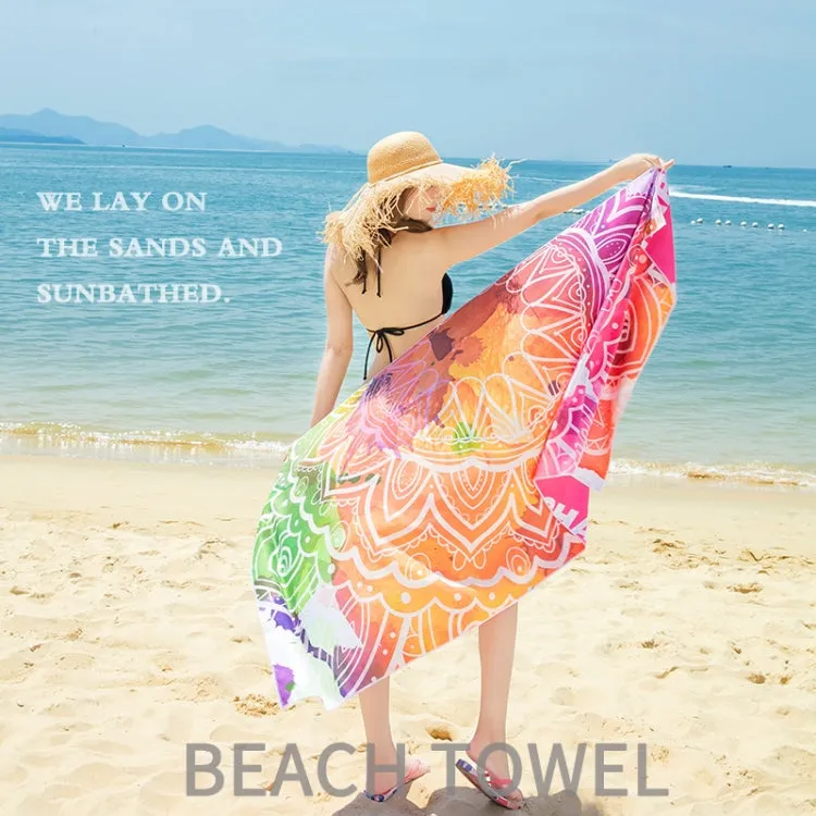 Single Side Printed Swimming Quick Dry Beach Towel, Size: 80x160cm(Bailang Rose)