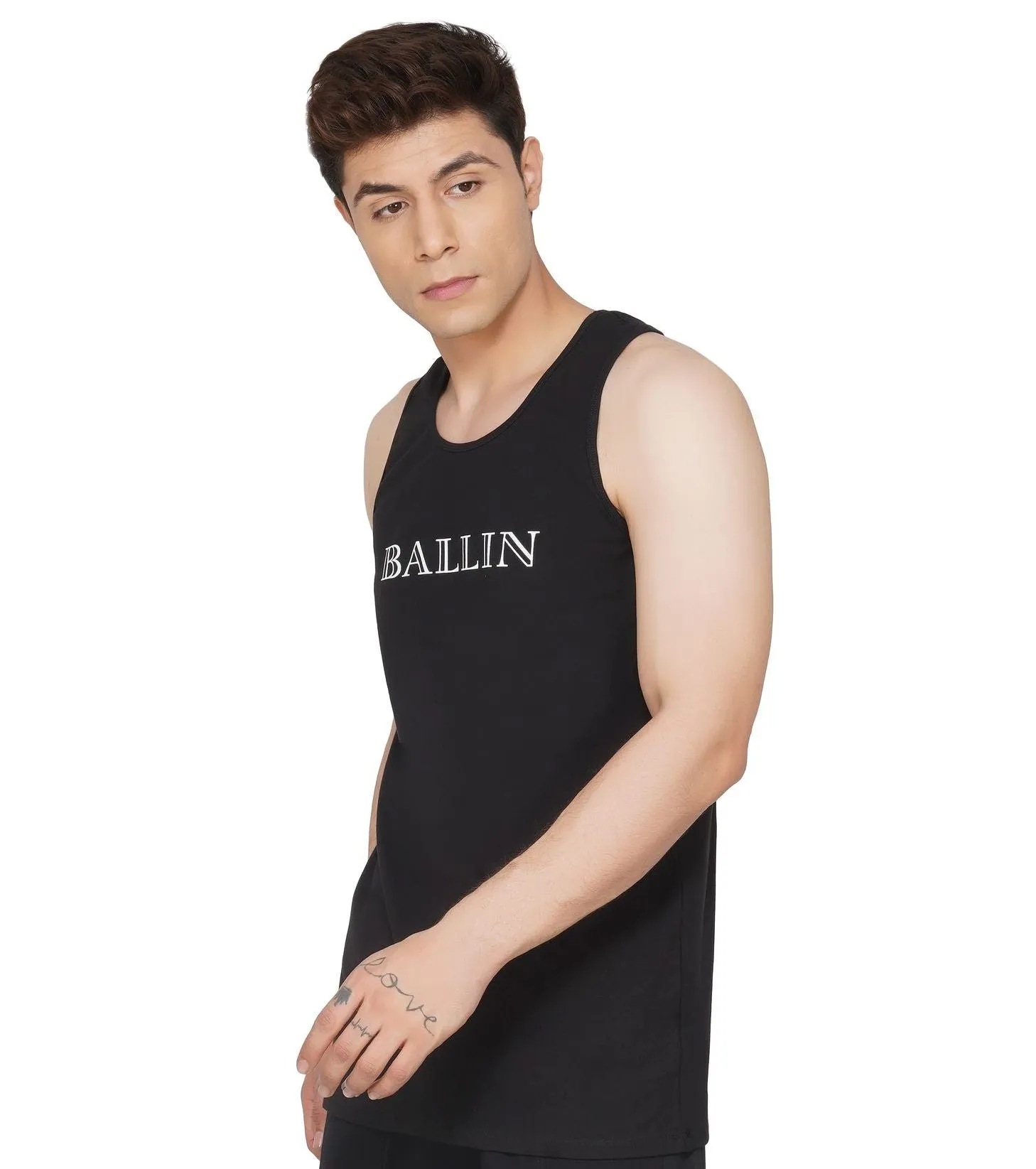 SLAY. Men's BALLIN' Edition Printed Black Vest