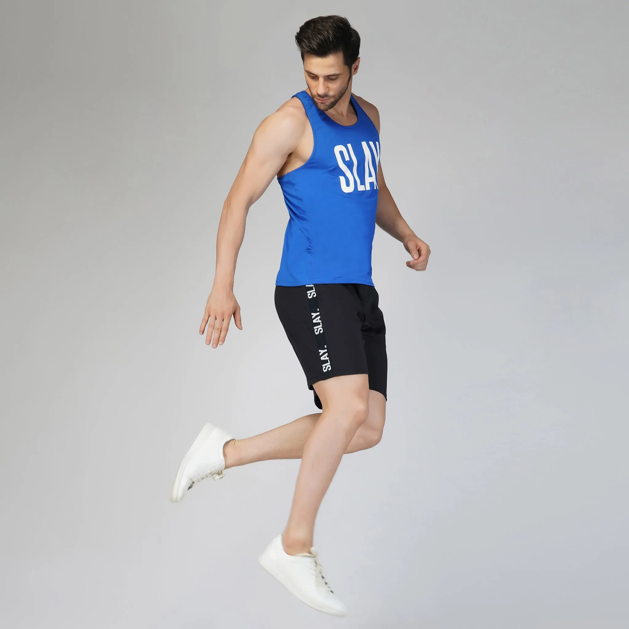 SLAY. Men's Blue Gym Vest