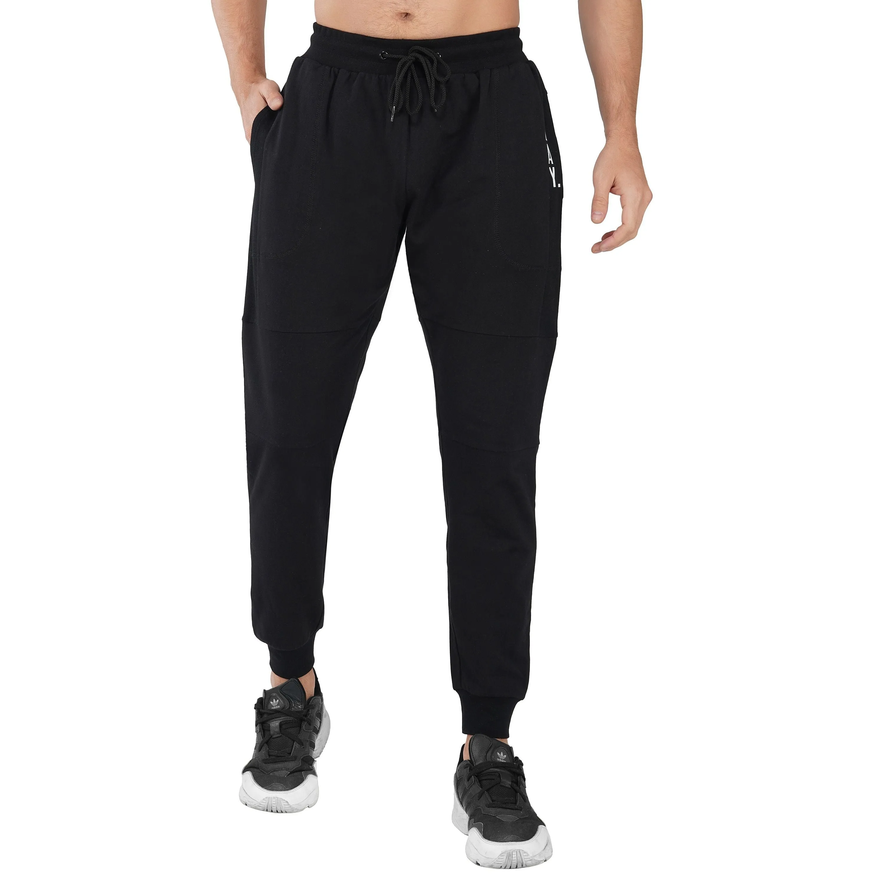 SLAY. Men's Gold Edition Black Joggers