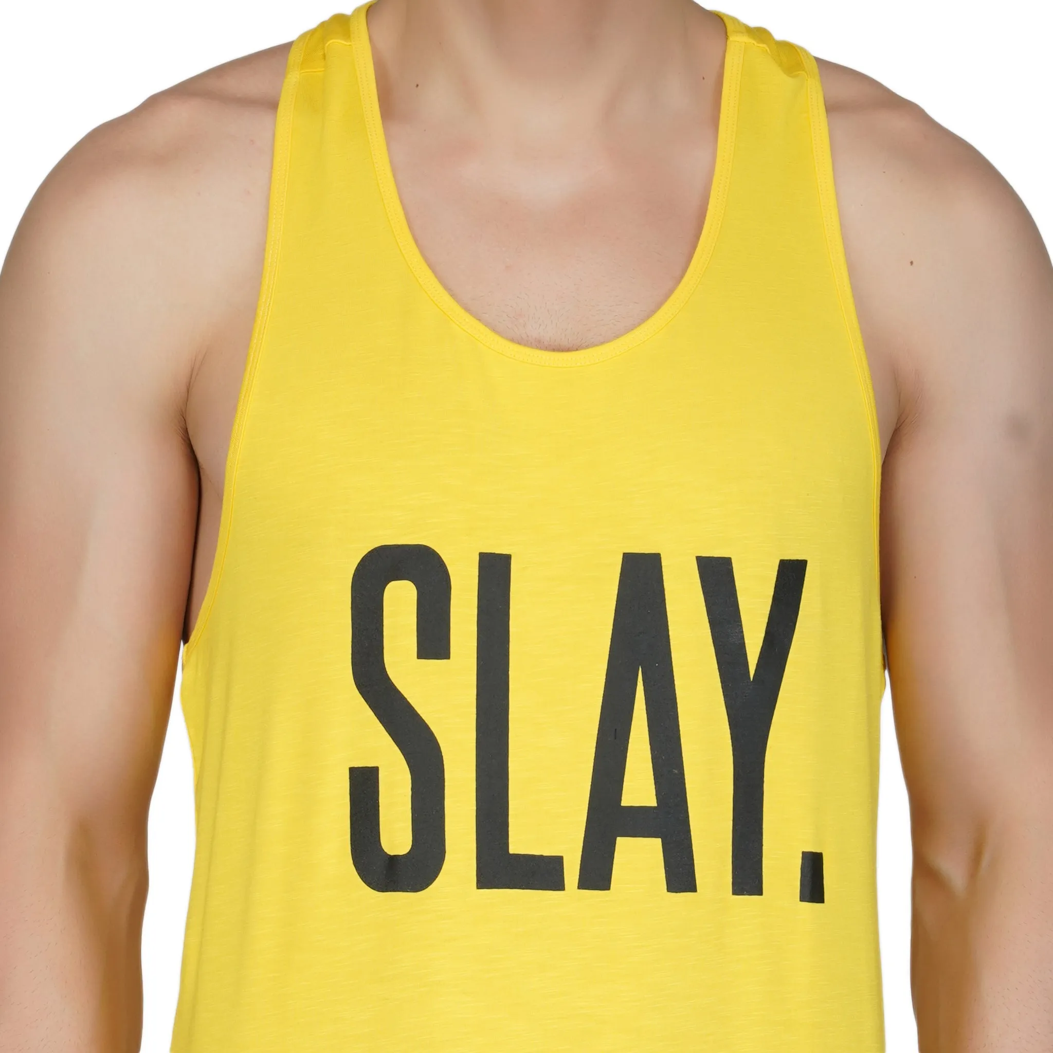 SLAY. Men's Yellow Gym Vest