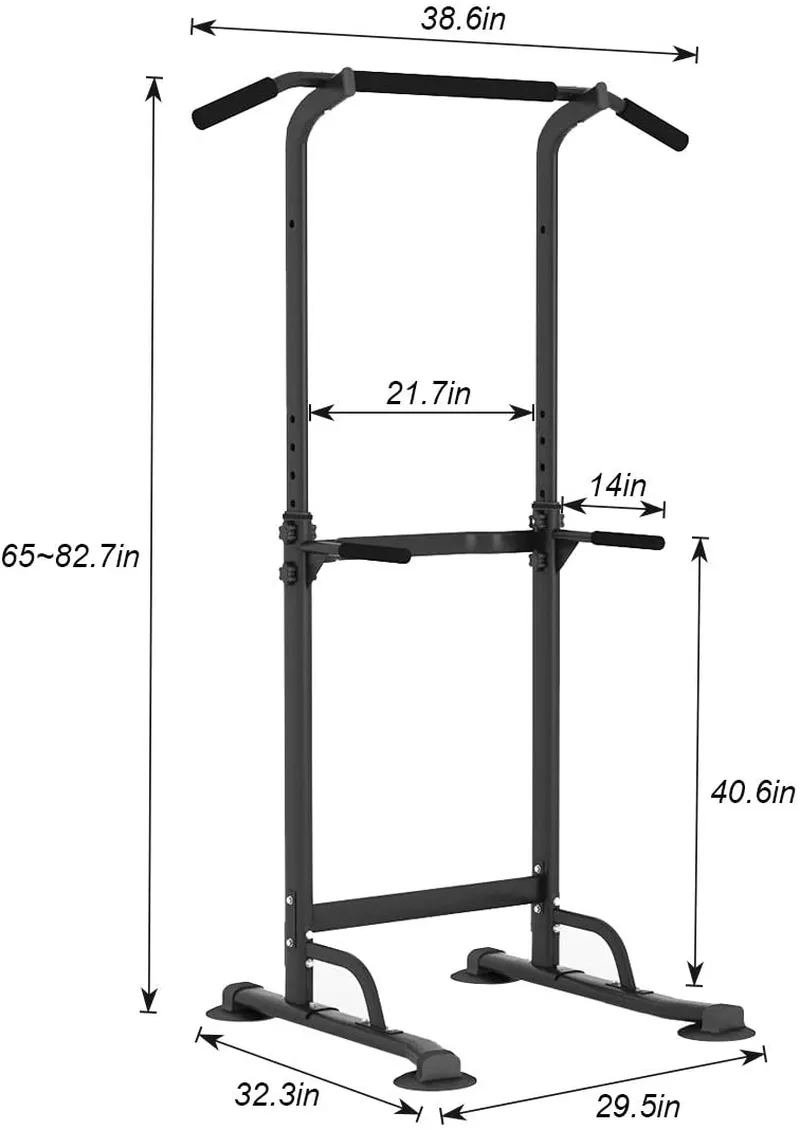 SogesGame Power Tower Adjustable Height Workout Pull Up & Dip Station Multi-Function Home Gym Strength Training Fitness Equipment,PSBB005-S8-US