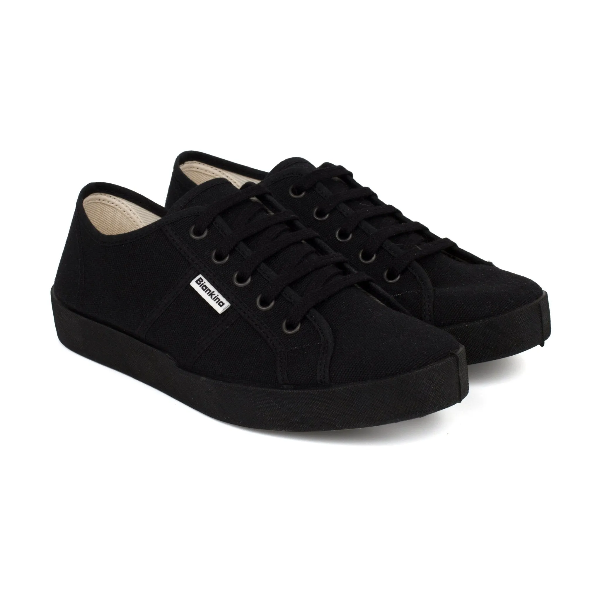 St. Tropez Organic Cotton Canvas Sneakers - Black