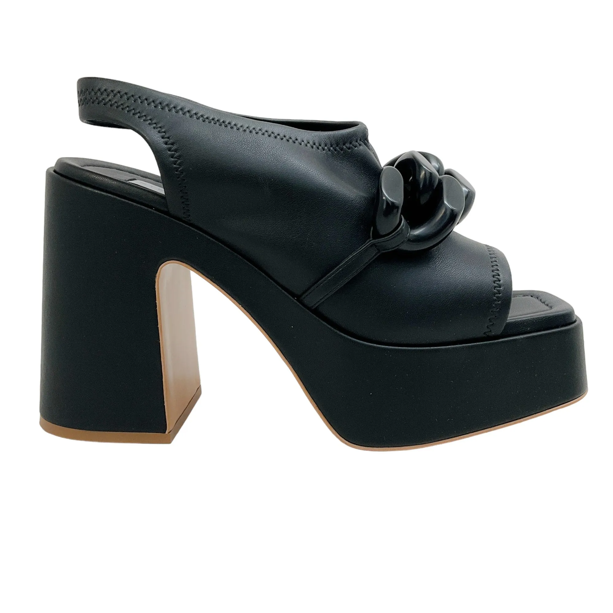 Stella McCartney Black Skyla Stretch Platform Sandals