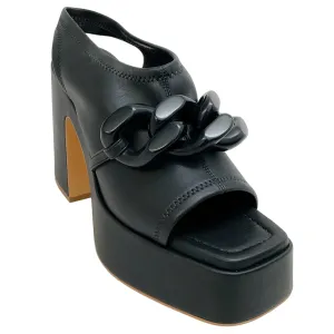 Stella McCartney Black Skyla Stretch Platform Sandals