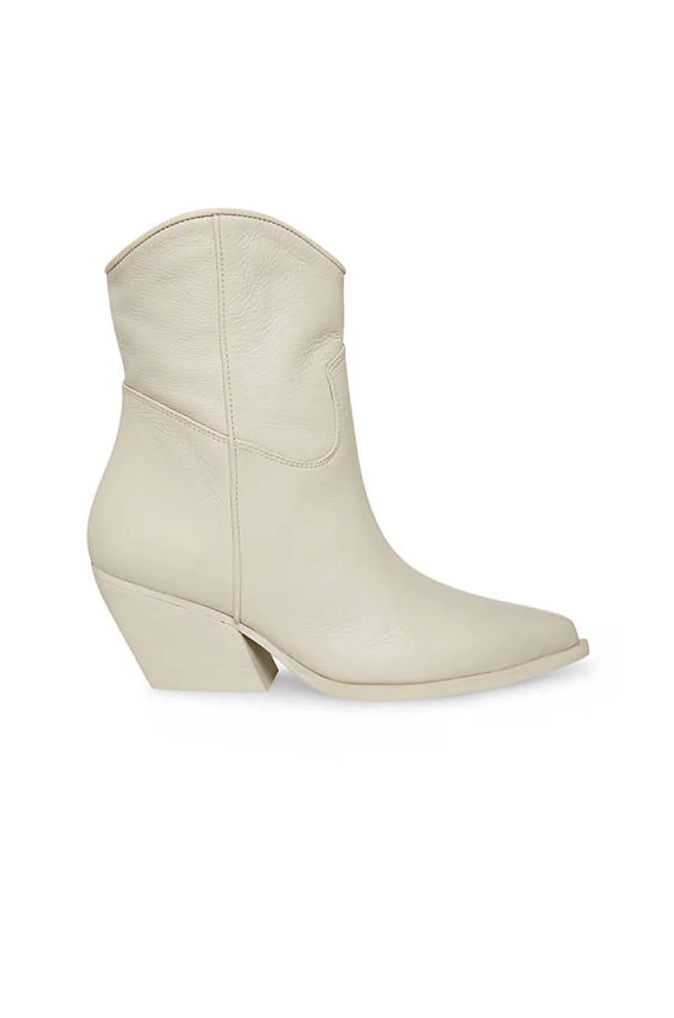 Steve Madden Wolfer Boots In White Leather