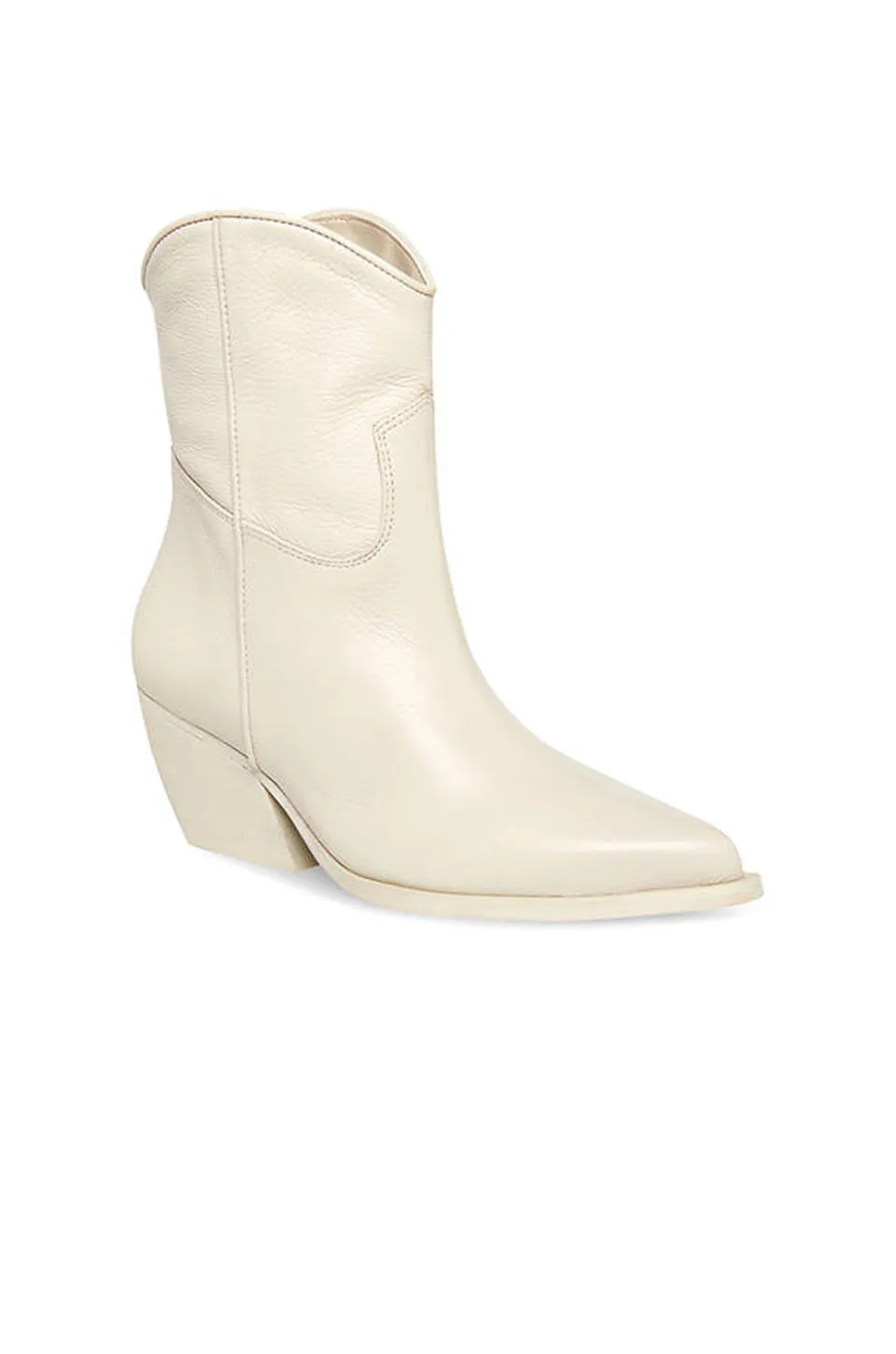 Steve Madden Wolfer Boots In White Leather