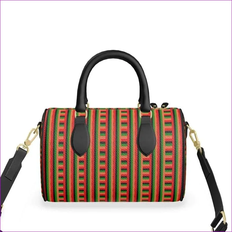 Striped Galore Luxury Leather Mini Denbigh Duffle Bag